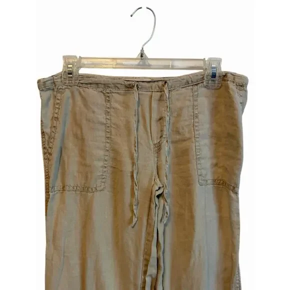 Vintage Victorias Secret 100% Flax Linen‎ Pants Size 0 Natural Lagenlook Casual - Picture 2 of 10